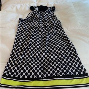 Black and white tie dress